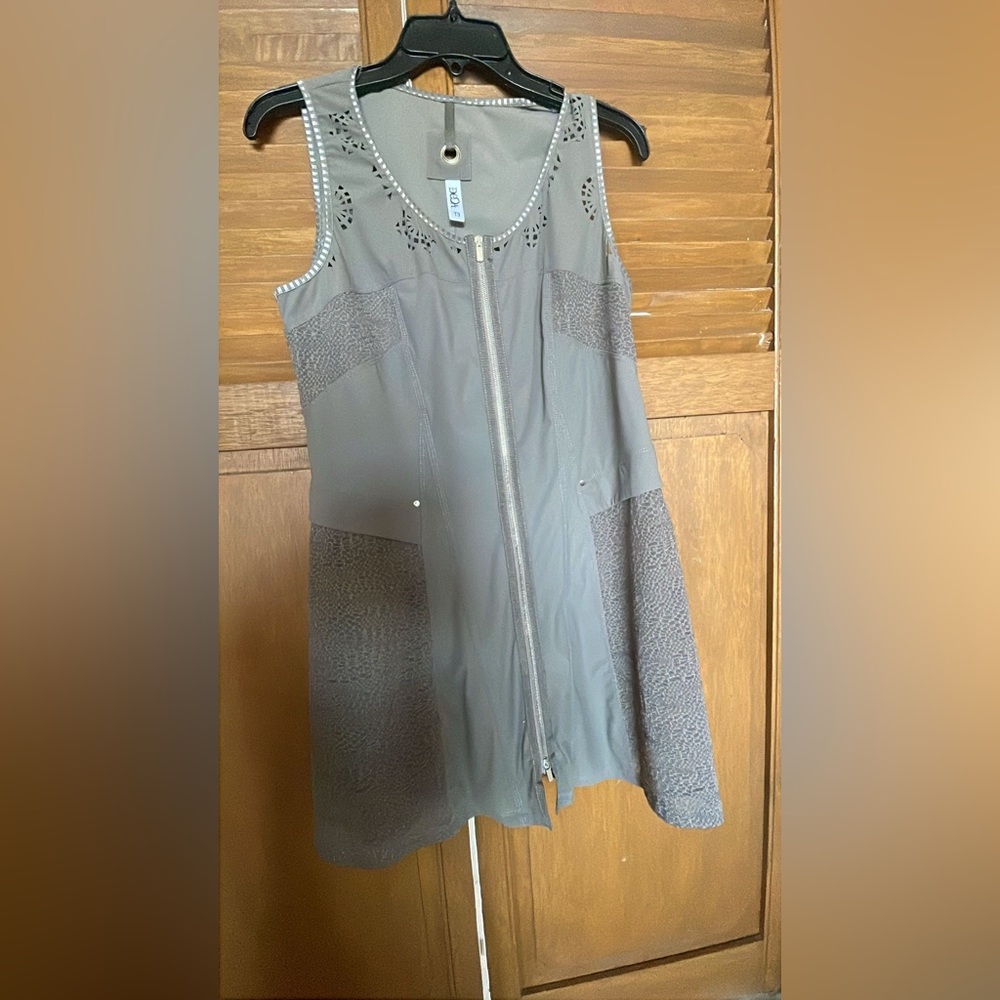 Elegant Taupe Sleeveless Dress